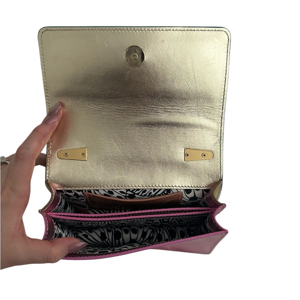 Sophia Webster Mariposa Pink & Blue leather crossbody bag - Picture 5 of 6